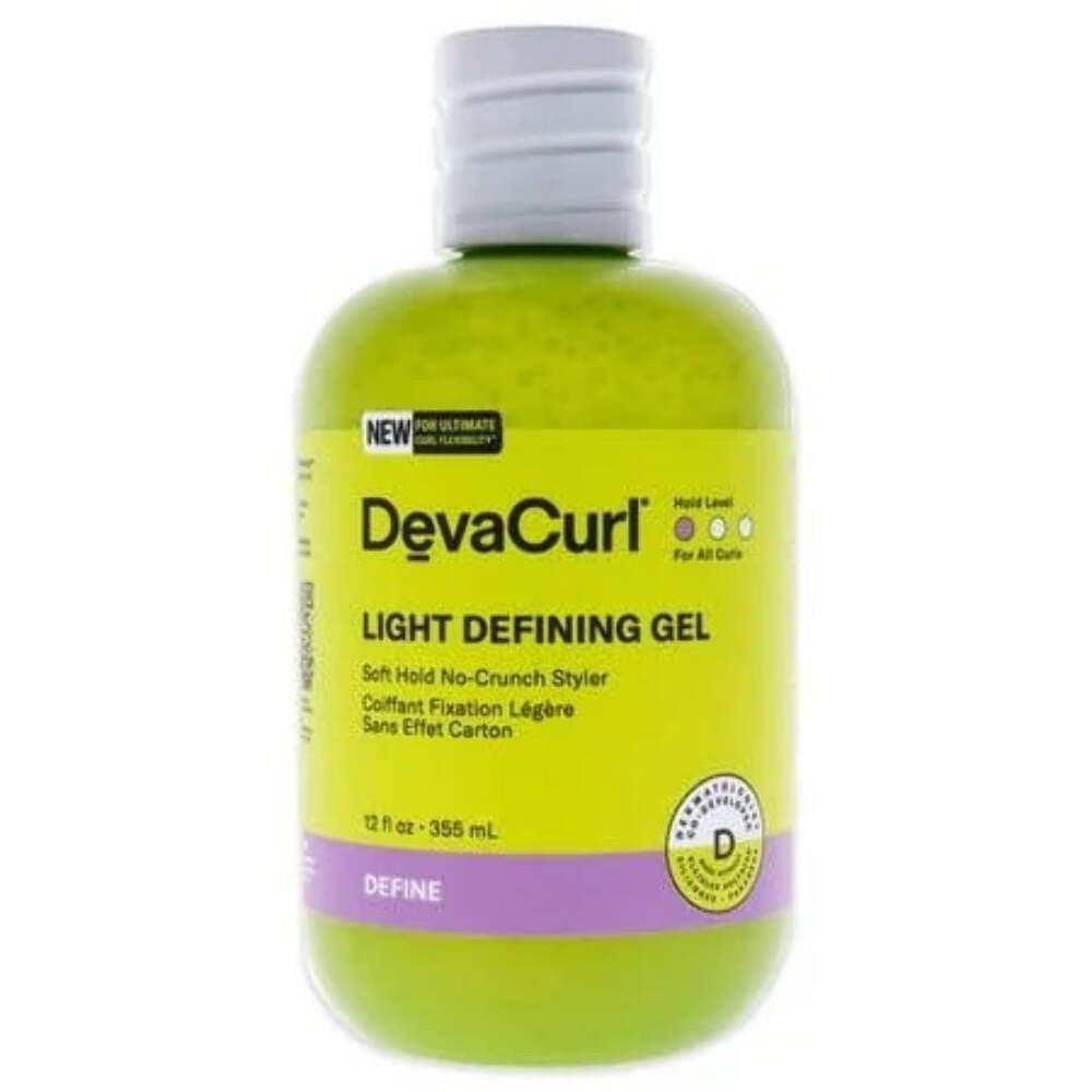 DevaCurl Light Defining Gel – Soft Hold No-Crunch Styler, 12 fl oz